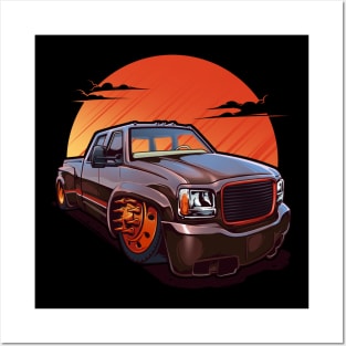 Lowered Brown Truck Posters and Art